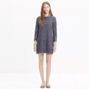 Madewell NWT Lace Long-Sleeve Shift Dress Size 6